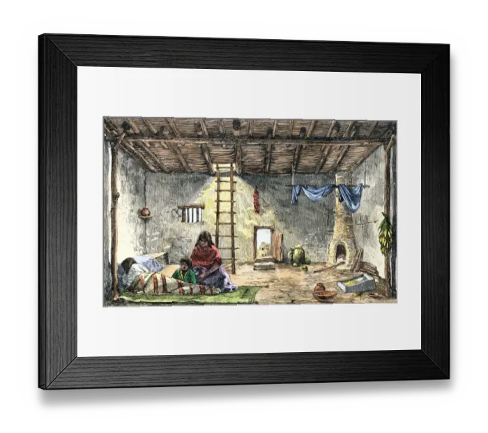 Framed Print : Family living quarters in Taos Pueblo Framed Print : Family living quarters in Taos Pueblo