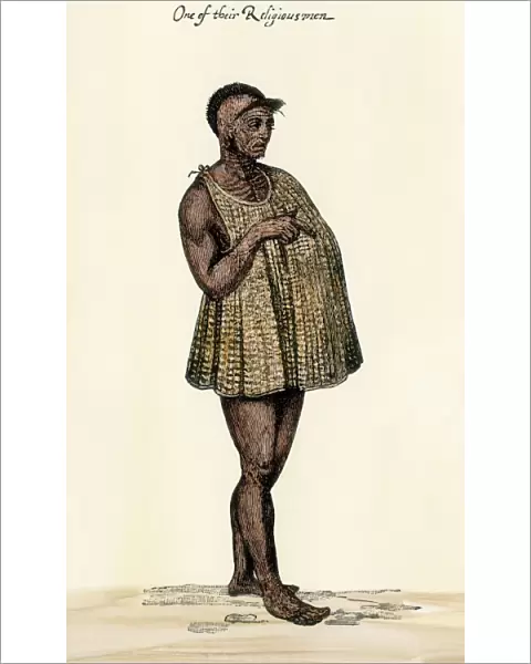 Shaman of Native Americans of colonial Virginia