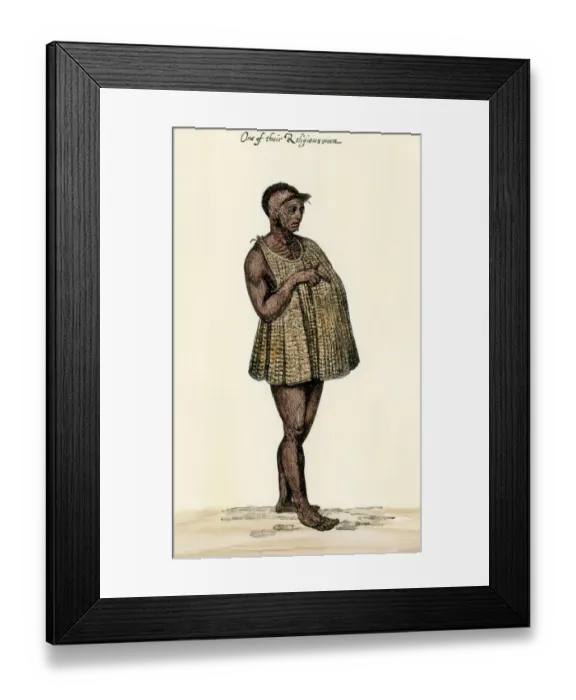 Framed Print : Shaman of Native Americans of colonial Virginia Framed Print : Shaman of Native Americans of colonial Virginia