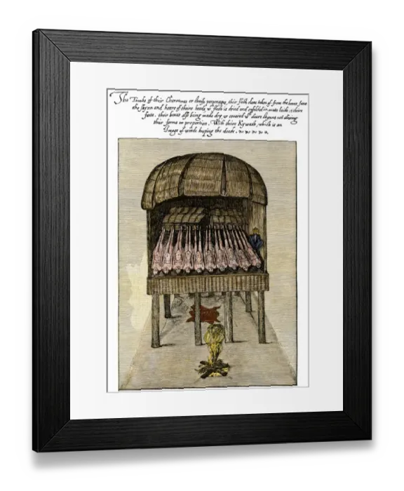 Framed Print : Tomb of embalmed Cherokee chiefs Framed Print : Tomb of embalmed Cherokee chiefs