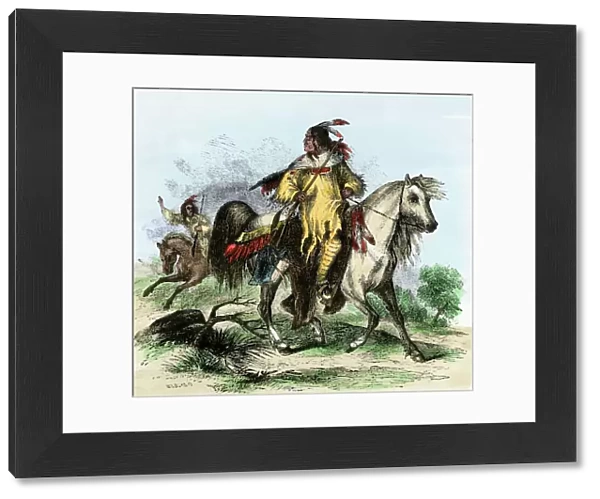 Blackfeet horsemen, 1850s