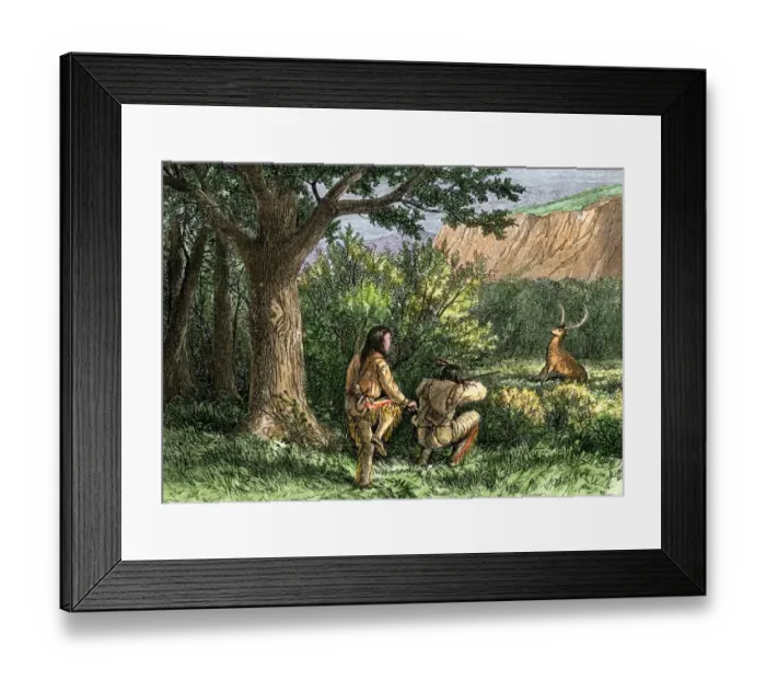 Framed Print : Native American hunters Framed Print : Native American hunters