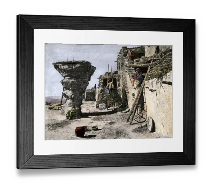 Framed Print : Zuni Pueblo, 1800s Framed Print : Zuni Pueblo, 1800s