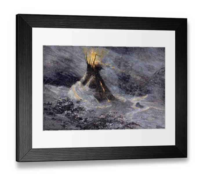 Framed Print : Tipi in a blizzard Framed Print : Tipi in a blizzard
