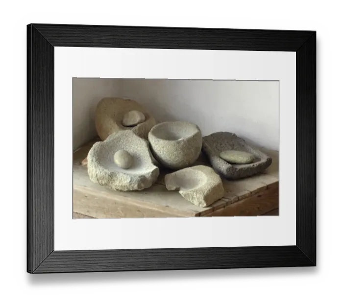 Framed Print : Native American metates y manos Framed Print : Native American metates y manos