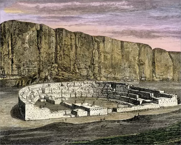 Pueblo Bonito in Chaco Canyon, 1200s