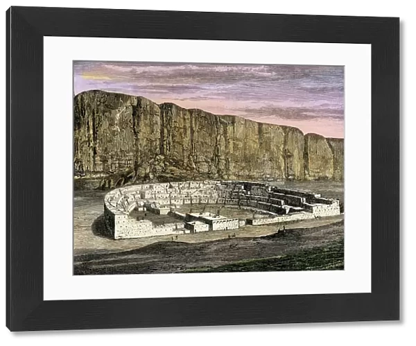 Pueblo Bonito in Chaco Canyon, 1200s