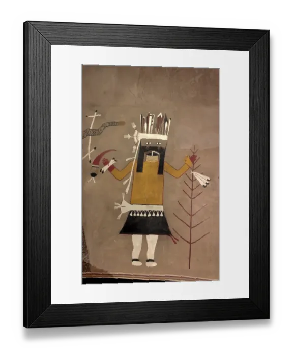 Framed Print : Ceremonial figure with cornstalk Framed Print : Ceremonial figure with cornstalk