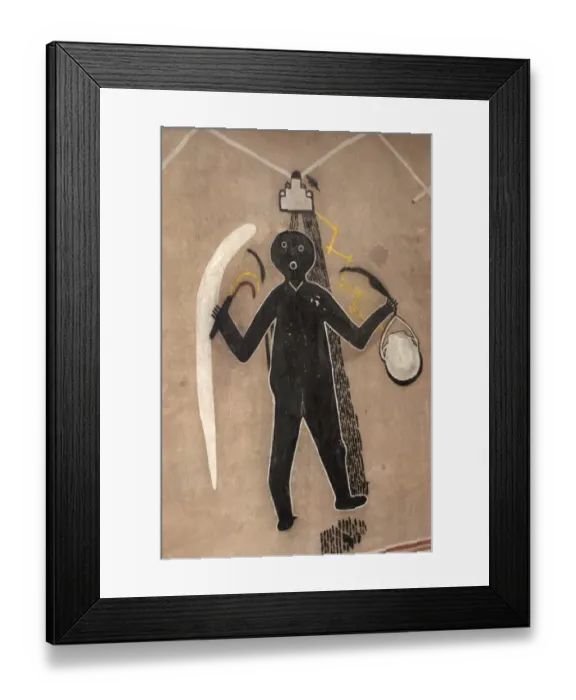 Framed Print : Ceremonial figure with rain cloud Framed Print : Ceremonial figure with rain cloud