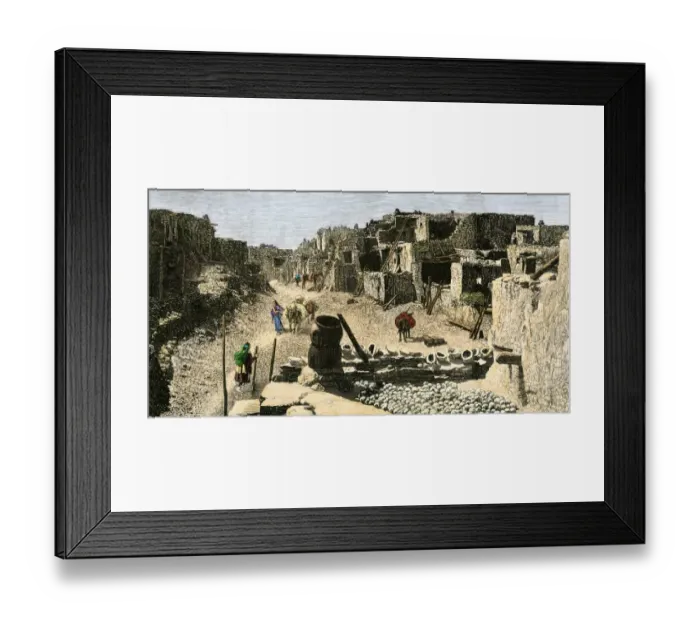 Framed Print : Zuni Pueblo in the 1800s Framed Print : Zuni Pueblo in the 1800s