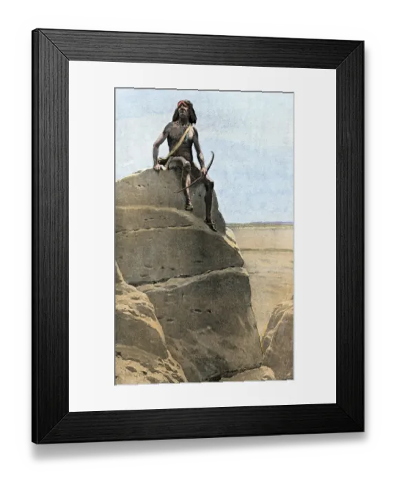 Framed Print : Ancient Puebloan / Anasazi warrior of Katzimo Framed Print : Ancient Puebloan / Anasazi warrior of Katzimo