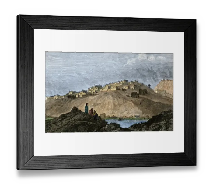 Framed Print : Laguna Pueblo, 1800s Framed Print : Laguna Pueblo, 1800s