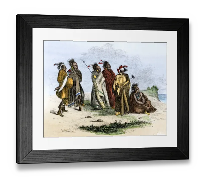 Framed Print : Sauk and Fox Native Americans Framed Print : Sauk and Fox Native Americans