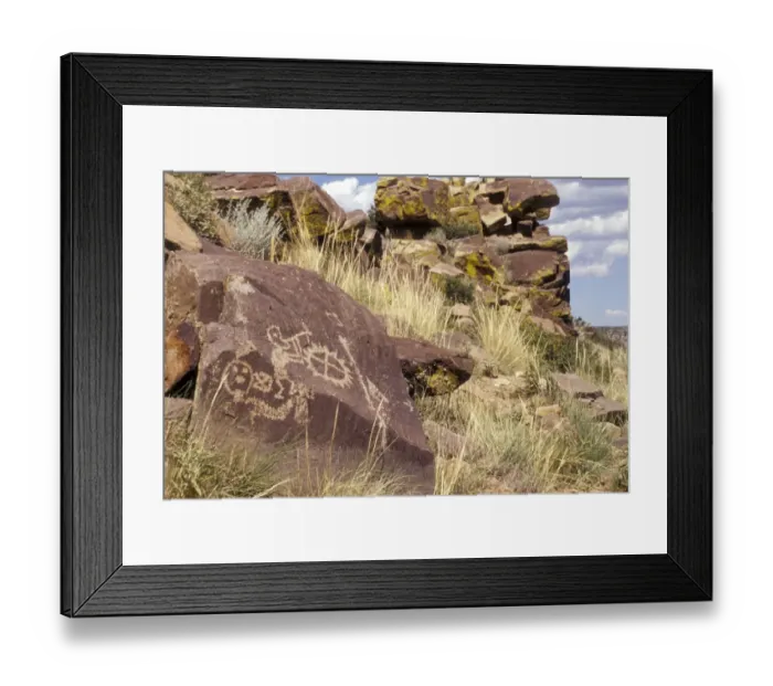 Framed Print : Native American petroglyphs Framed Print : Native American petroglyphs