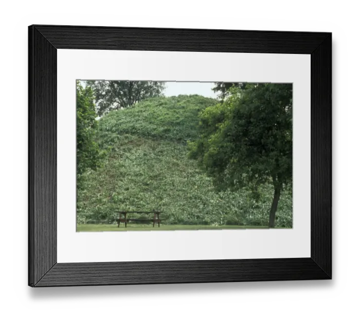 Framed Print : Grave Creek Mound, the largest mound remaining of the Adena Culture