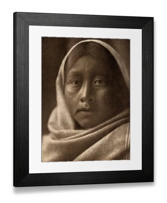 Framed Print : Young Papago woman, 1907