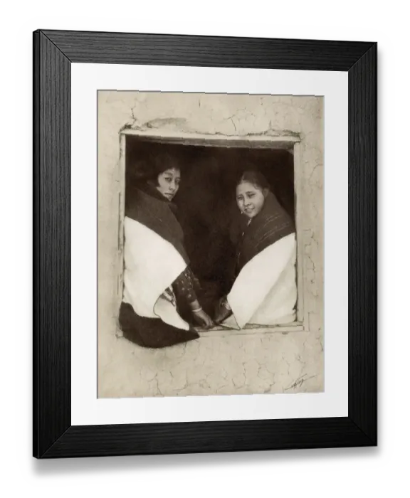 Framed Print : Young Hopi women, 1900