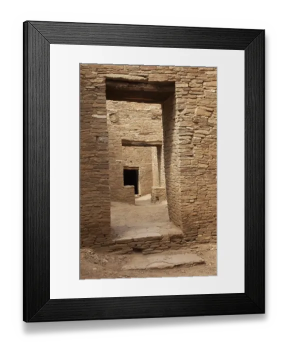 Framed Print : Pueblo Bonito doorways, Chaco Canyon NM Framed Print : Pueblo Bonito doorways, Chaco Canyon NM