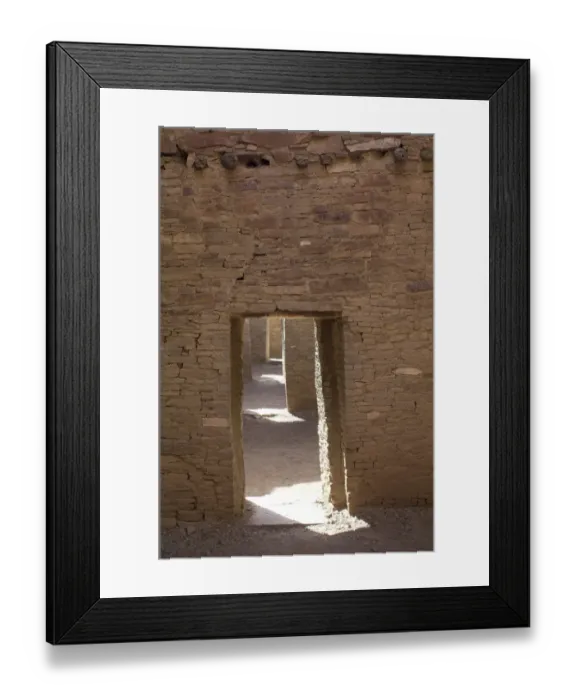Framed Print : Pueblo Bonito doorways, Chaco Canyon NM Framed Print : Pueblo Bonito doorways, Chaco Canyon NM