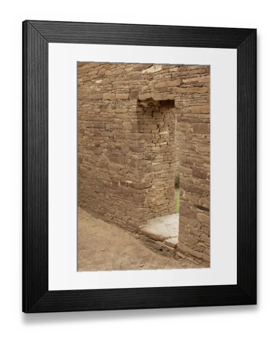 Framed Print : Pueblo Bonito doorway, Chaco Canyon NM Framed Print : Pueblo Bonito doorway, Chaco Canyon NM