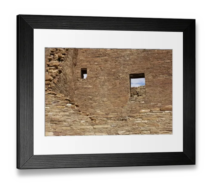Framed Print : Pueblo Bonito walls and windows, Chaco Canyon NM Framed Print : Pueblo Bonito walls and windows, Chaco Canyon NM