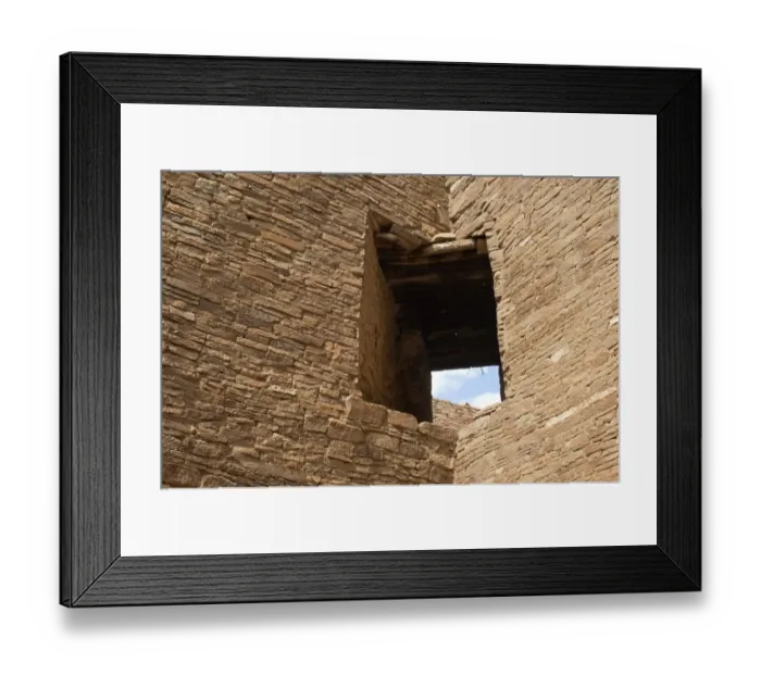 Framed Print : Pueblo Bonito corner window, Chaco Canyon NM Framed Print : Pueblo Bonito corner window, Chaco Canyon NM