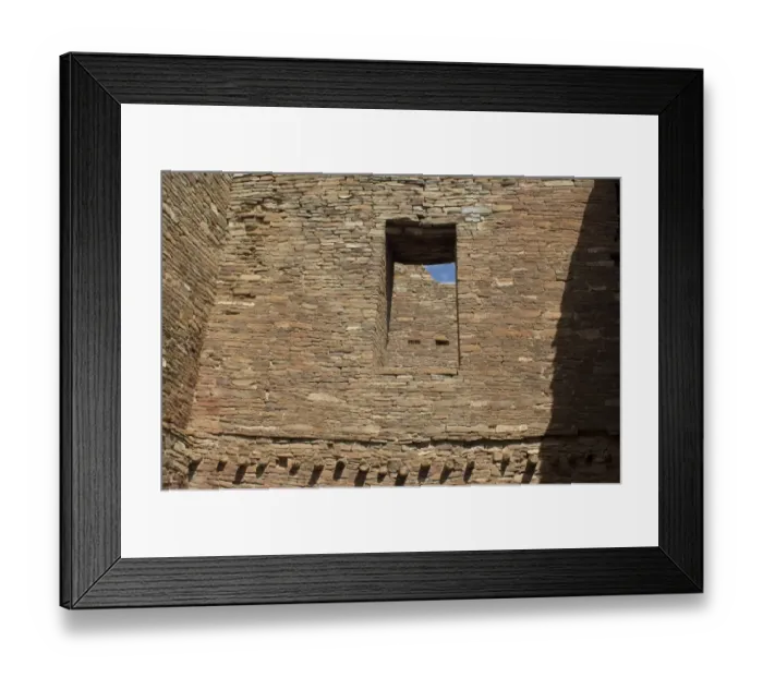 Framed Print : Pueblo Bonito window, Chaco Canyon NM
