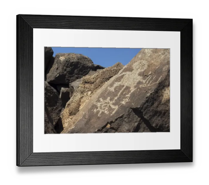 Framed Print : Petroglyph near Albuquerque, New Mexico