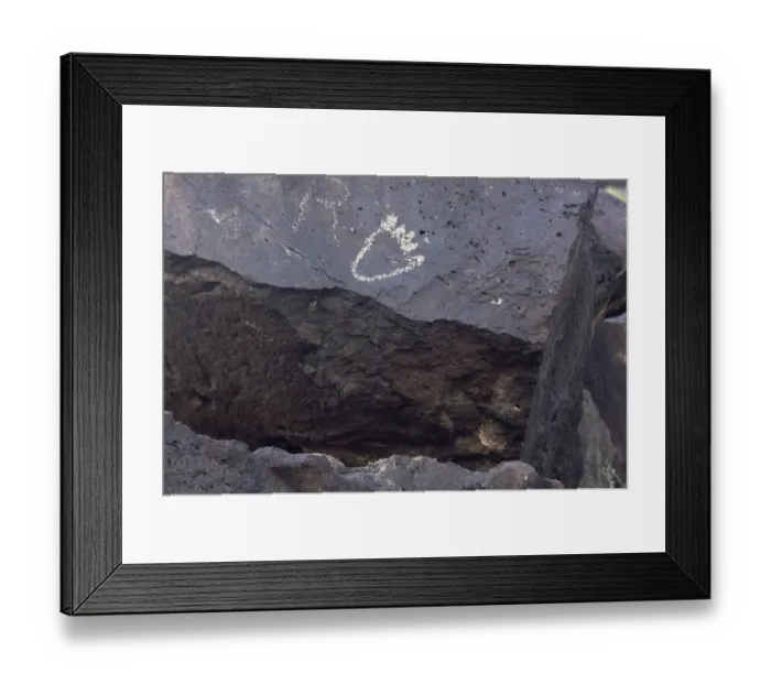 Framed Print : Petroglyph of a bears paw near Albuquerque, New Mexico Framed Print : Petroglyph of a bears paw near Albuquerque, New Mexico