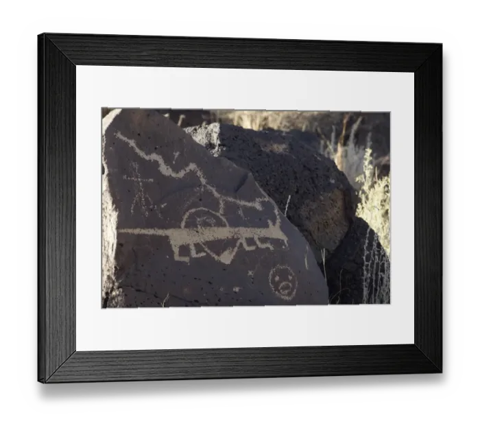 Framed Print : Petroglyph near Albuquerque, New Mexico Framed Print : Petroglyph near Albuquerque, New Mexico