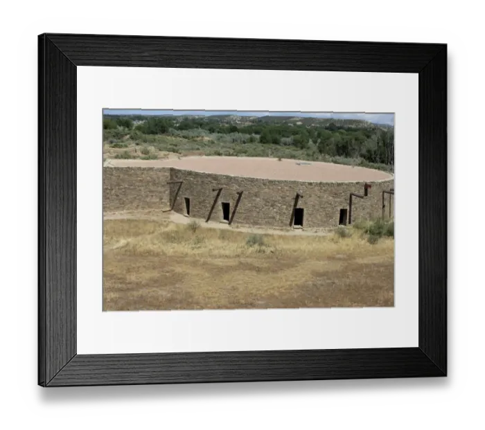 Framed Print : A great kiva reconstructed at Aztec National Monument