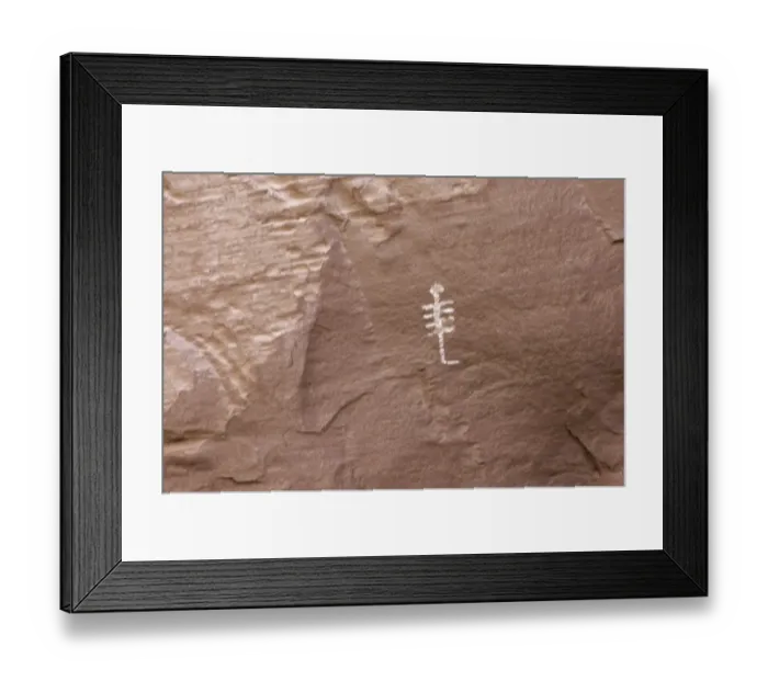 Framed Print : Anasazi / Ancestral Puebloan petroglyph at White House ruins Framed Print : Anasazi / Ancestral Puebloan petroglyph at White House ruins