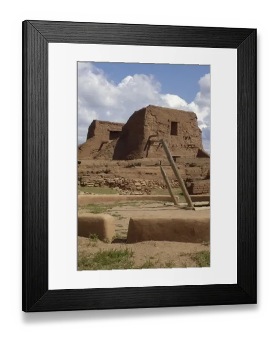 Framed Print : Ruins of Spanish mission at Pecos Pueblo
