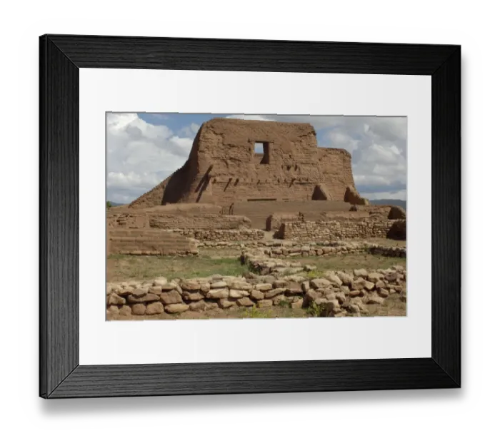 Framed Print : Ruins of Spanish mission at Pecos Pueblo Framed Print : Ruins of Spanish mission at Pecos Pueblo