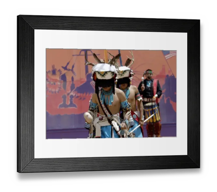 Framed Print : Zuni Pueblo Red-Tailed Hawk Dancers performing the Deer Dance at the Gallup Framed Print : Zuni Pueblo Red-Tailed Hawk Dancers performing the Deer Dance at the Gallup