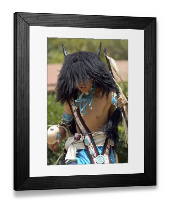 Framed Print : Zuni Pueblo Red-Tailed Hawk Dancer performing the Buffalo Dance at the Gallup Framed Print : Zuni Pueblo Red-Tailed Hawk Dancer performing the Buffalo Dance at the Gallup