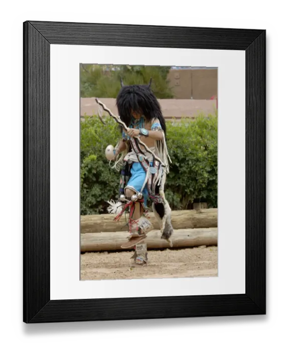 Framed Print : Buffalo Dance performed by a Zuni Pueblo Red-tailed Hawk Dancer at the Gallup Framed Print : Buffalo Dance performed by a Zuni Pueblo Red-tailed Hawk Dancer at the Gallup