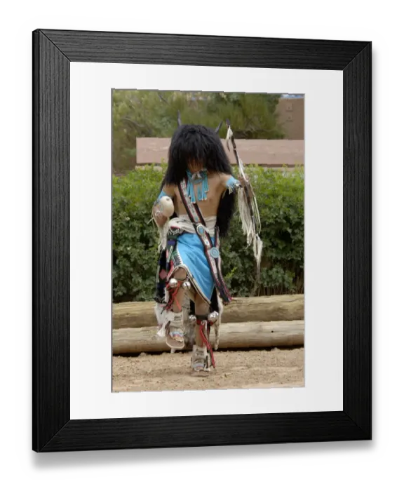 Framed Print : Buffalo Dance performed by a Zuni Pueblo Red-tailed Hawk Dancer at the Gallup Framed Print : Buffalo Dance performed by a Zuni Pueblo Red-tailed Hawk Dancer at the Gallup