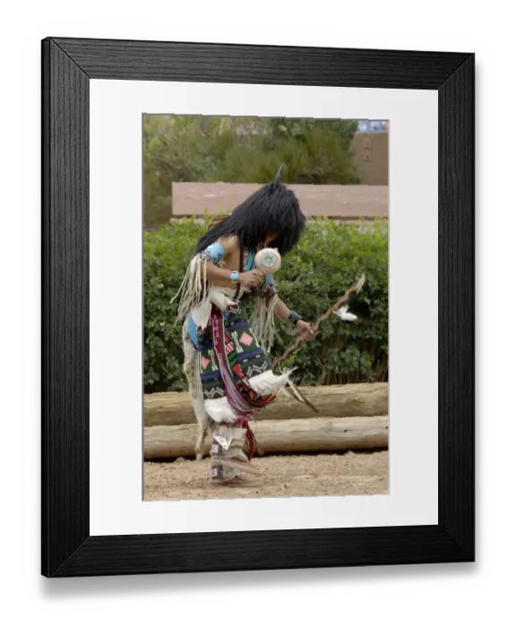 Framed Print : Buffalo Dance performed by a Zuni Pueblo Red-tailed Hawk Dancer at the Gallup Framed Print : Buffalo Dance performed by a Zuni Pueblo Red-tailed Hawk Dancer at the Gallup