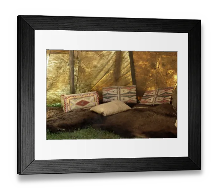 Framed Print : Interior of a Sioux tipi Framed Print : Interior of a Sioux tipi