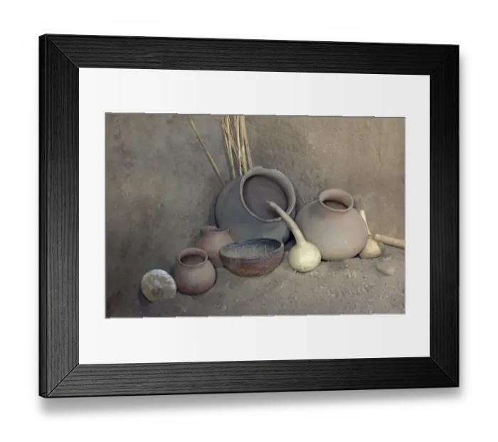 Framed Print : Salado culture prehistoric pottery artifacts, Arizona