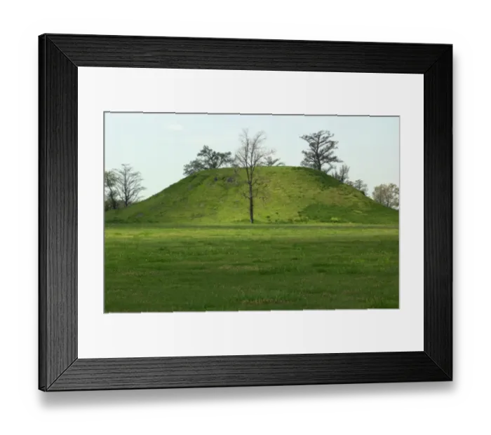 Framed Print : High platform mound (39 feet high ) of the Plum Bayou people Framed Print : High platform mound (39 feet high ) of the Plum Bayou people