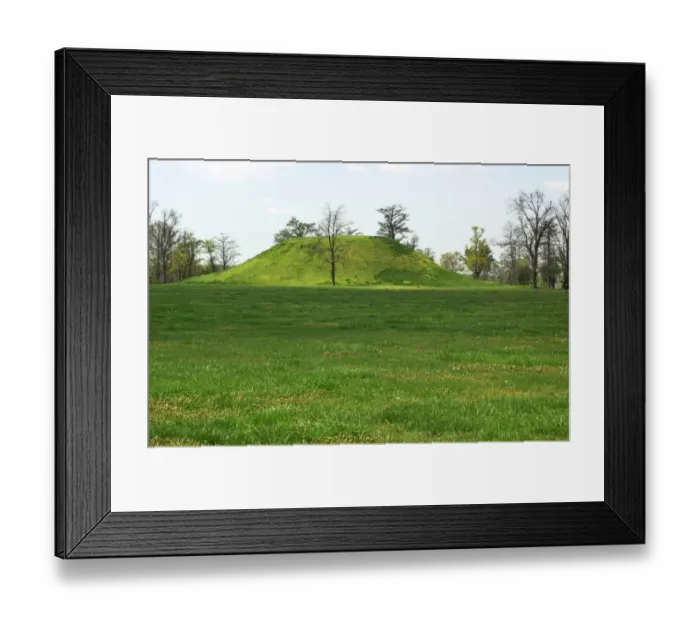 Framed Print : High platform mound (39 feet high) of the Plum Bayou people Framed Print : High platform mound (39 feet high) of the Plum Bayou people