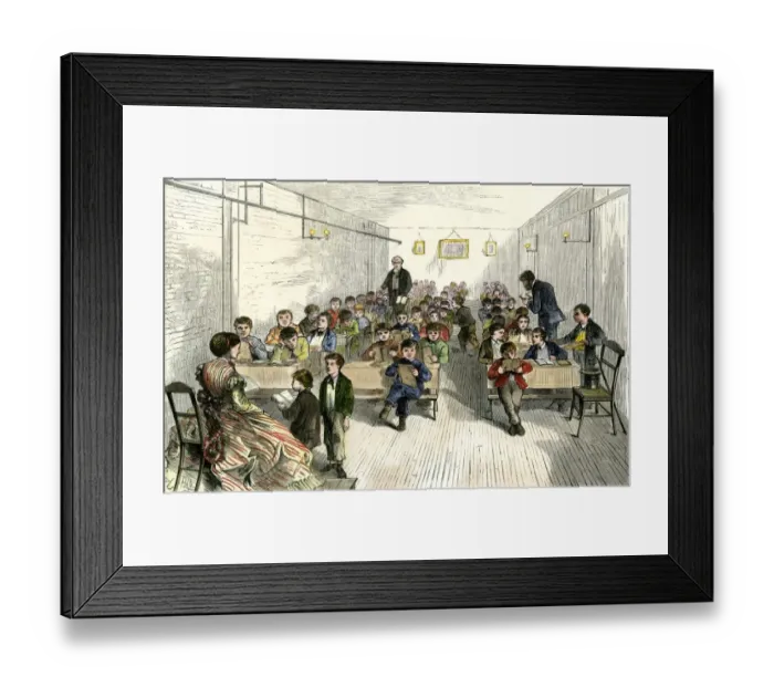 Framed Print : School for poor children in Brooklyn, 1870 Framed Print : School for poor children in Brooklyn, 1870