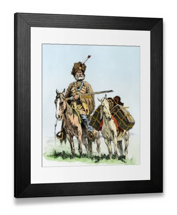Framed Print : Mountain man in the old west Framed Print : Mountain man in the old west