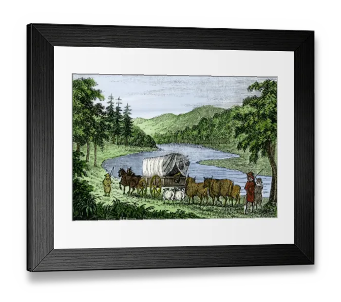 Framed Print : Vermont settlers along the Connecticut River Framed Print : Vermont settlers along the Connecticut River