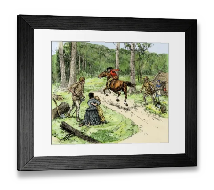 Framed Print : Roakoke Colony alarm, 1580s Framed Print : Roakoke Colony alarm, 1580s