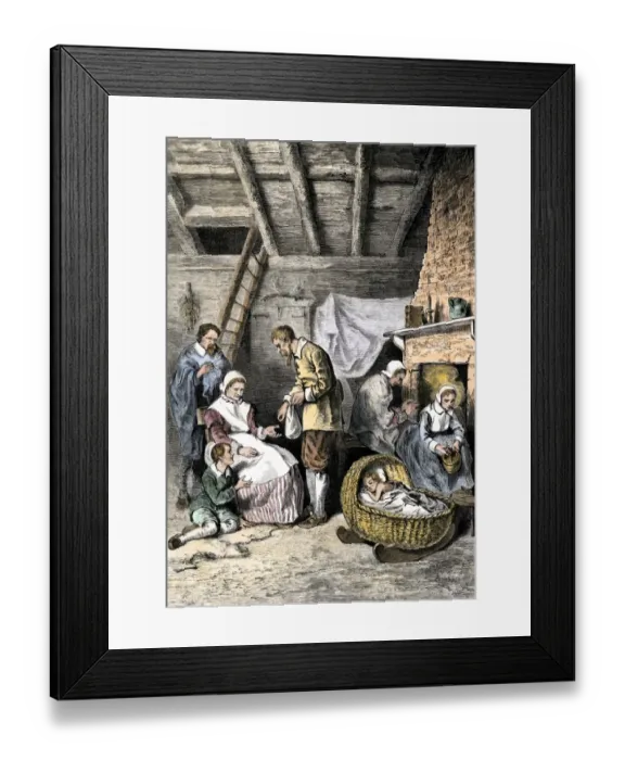 Framed Print : Starving colonists at Jamestown