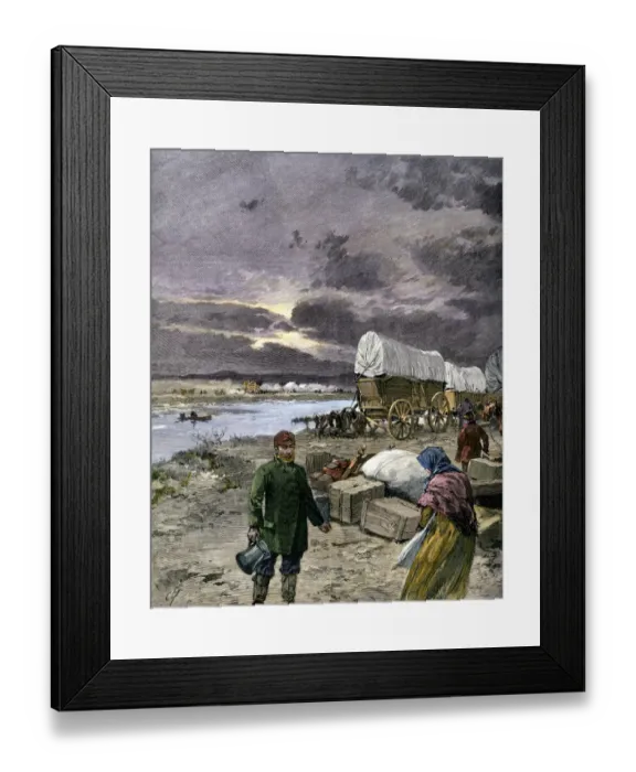 Framed Print : Sioux Reservatioin opened to white settlers, 1890