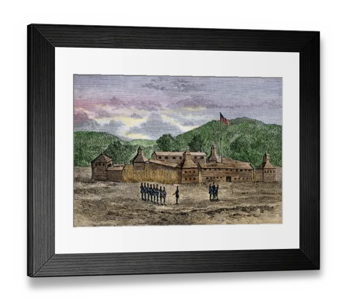 Framed Print : Fort Washington on the Ohio River, 1789